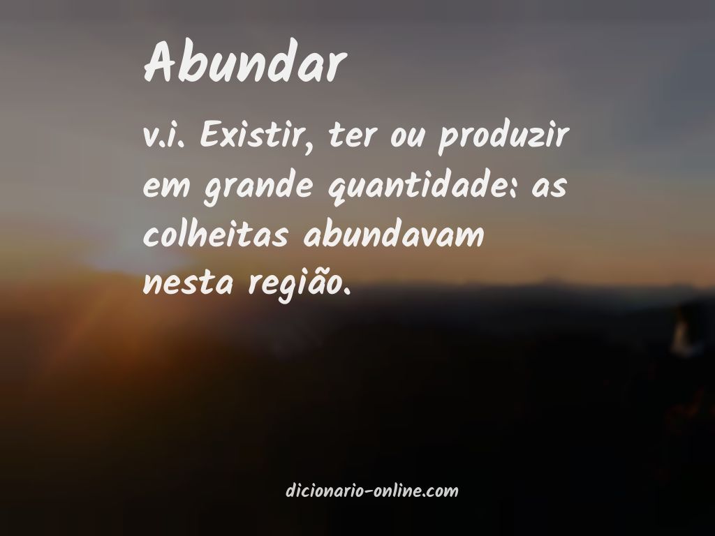 Significado de abundar