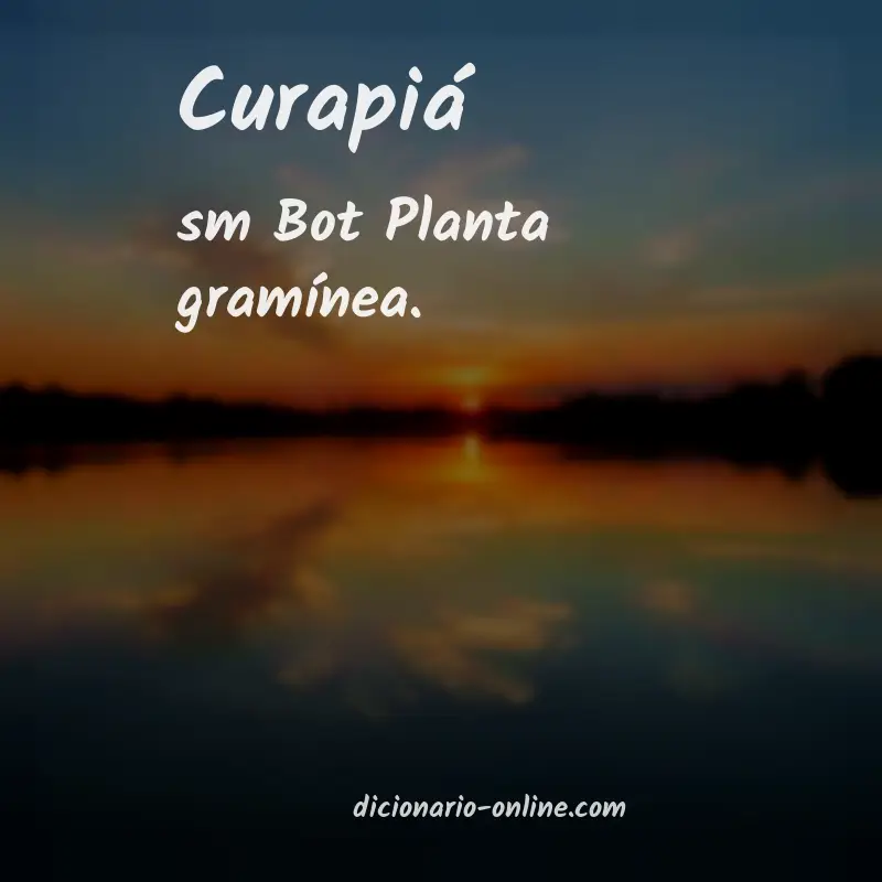 Significado de curapiá