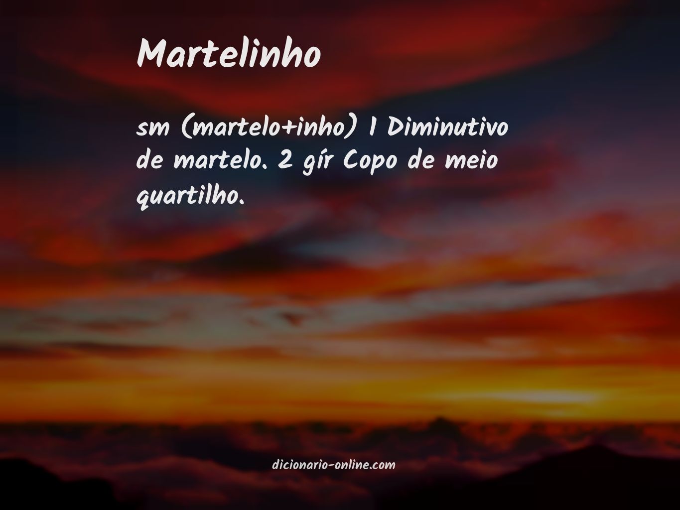 Significado de martelinho