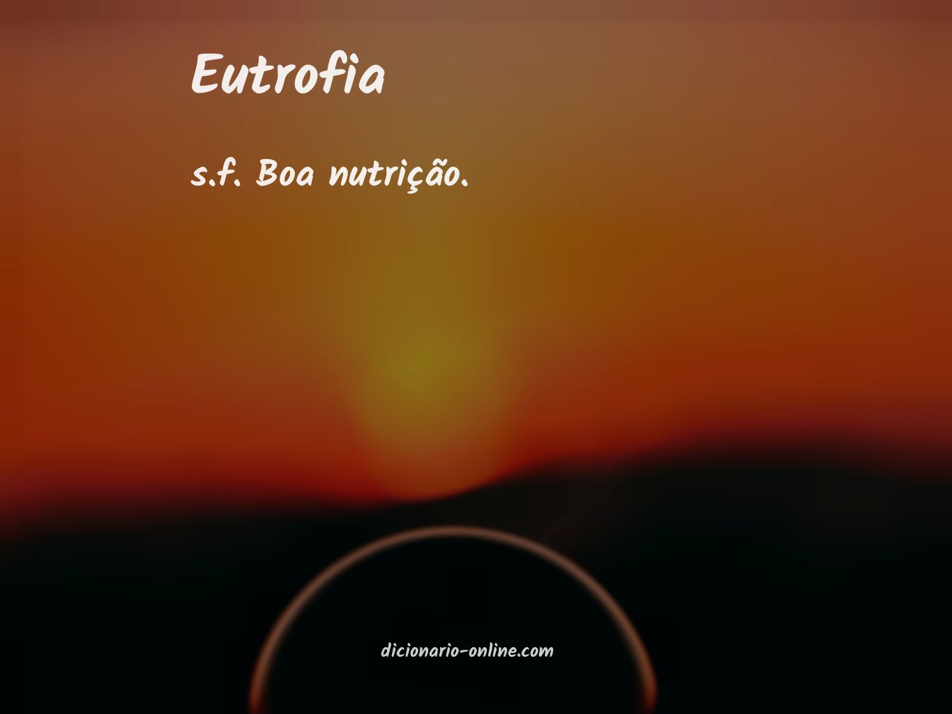 Significado de eutrofia