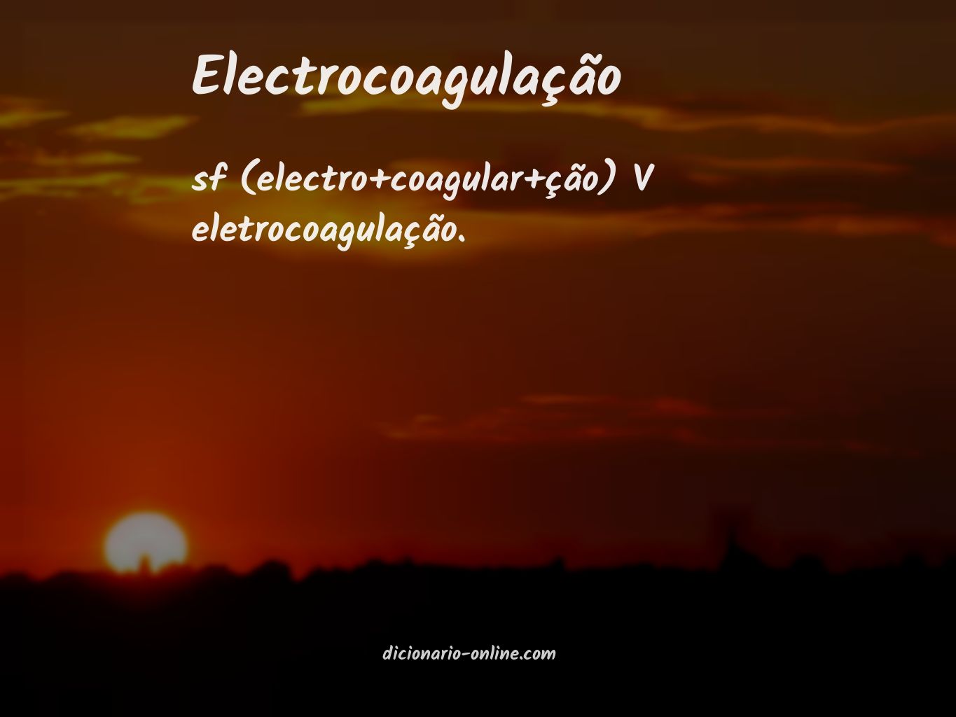 Significado de electrocoagulação