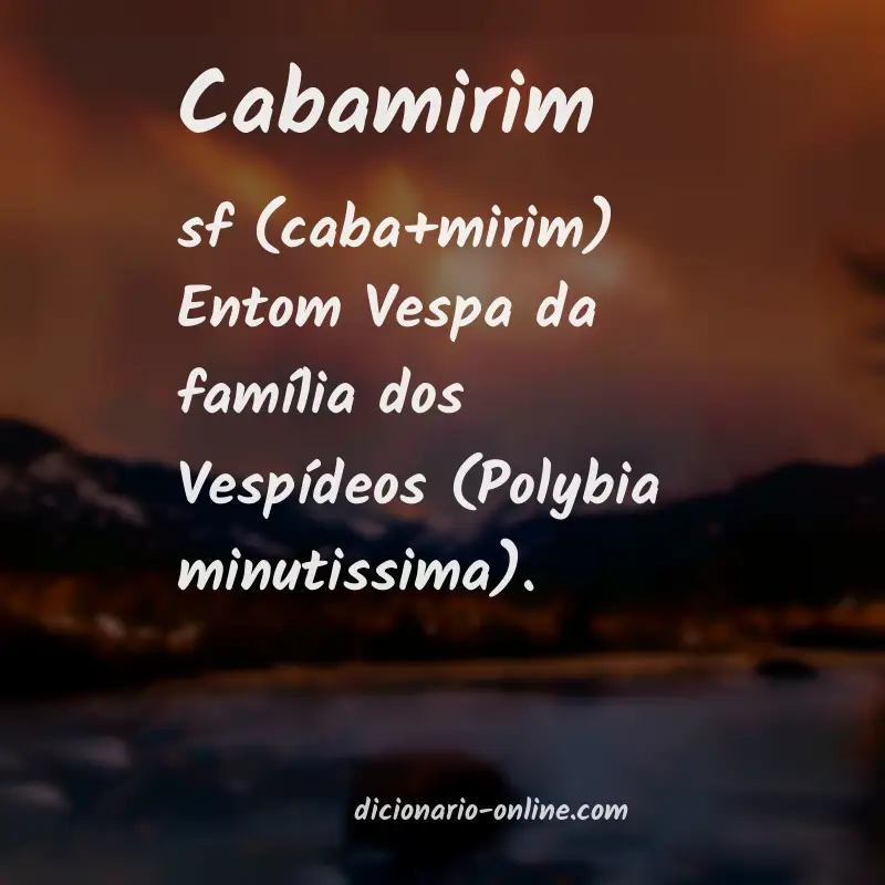 Significado de cabamirim