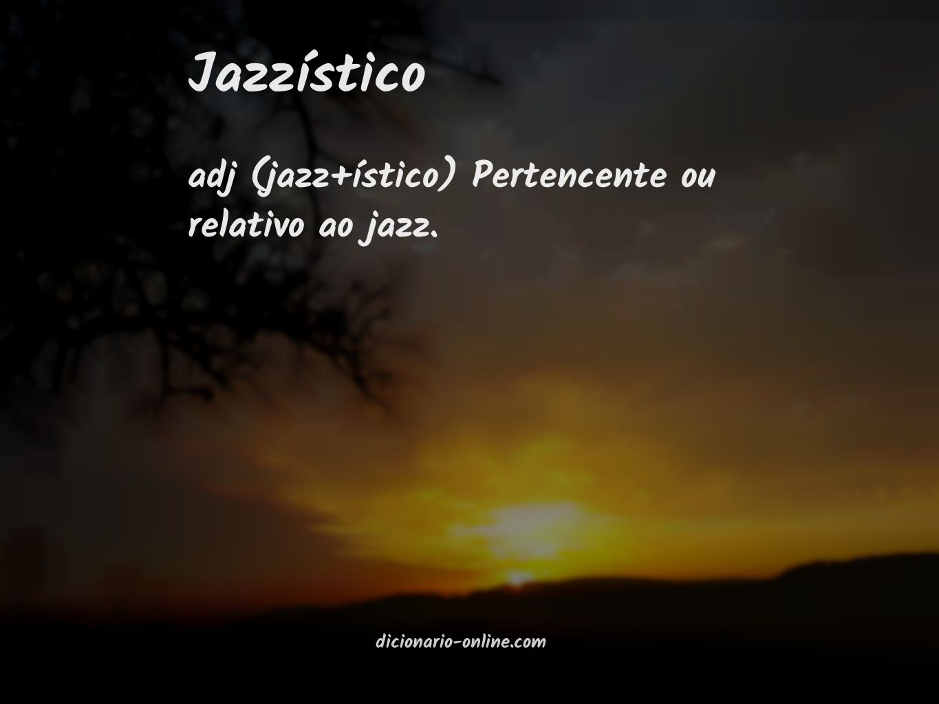 Significado de jazzístico