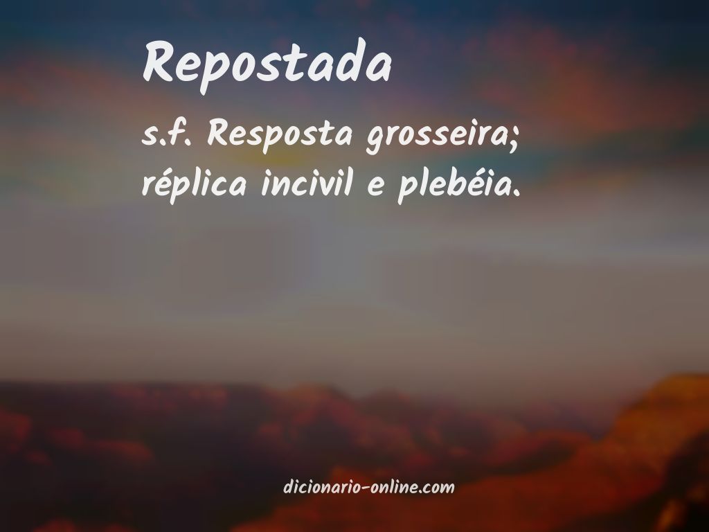 Significado de repostada