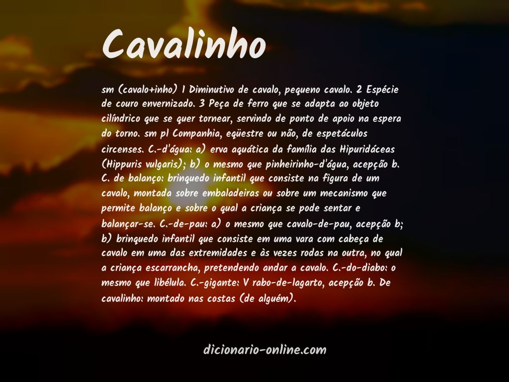 Significado de cavalinho