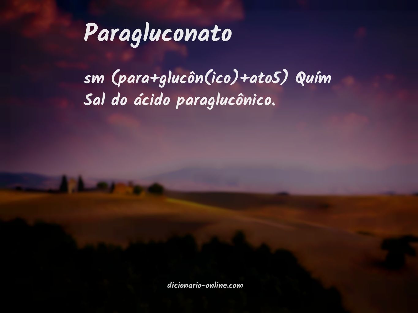 Significado de paragluconato