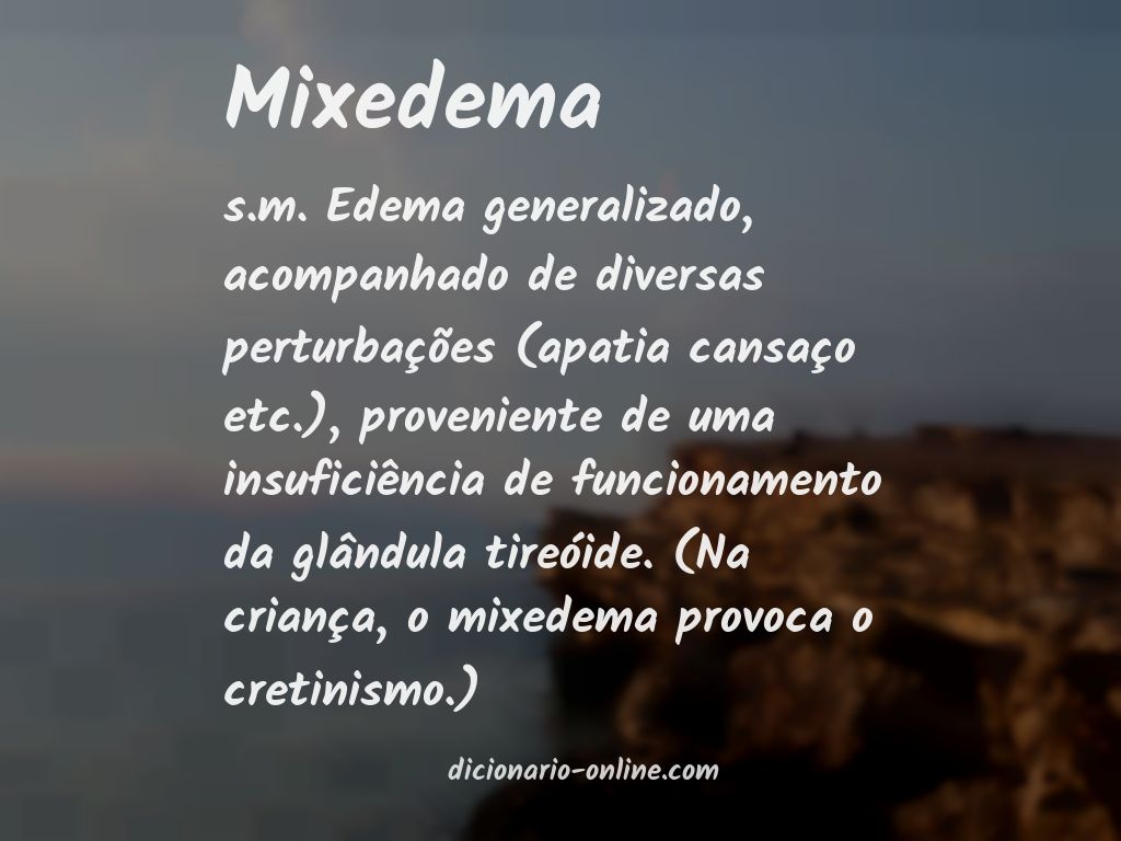 Significado de mixedema