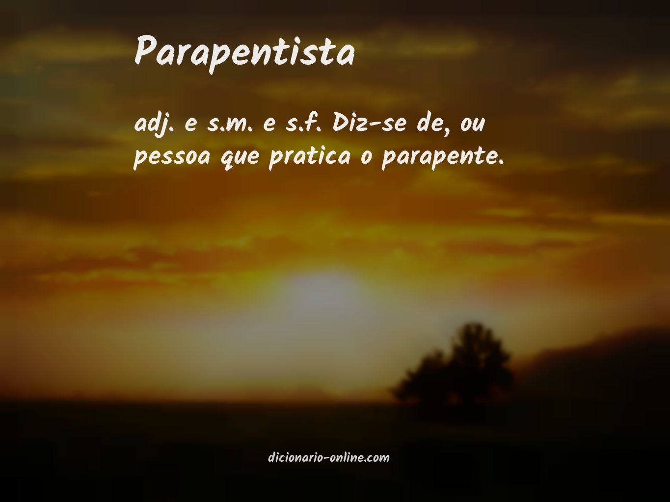 Significado de parapentista