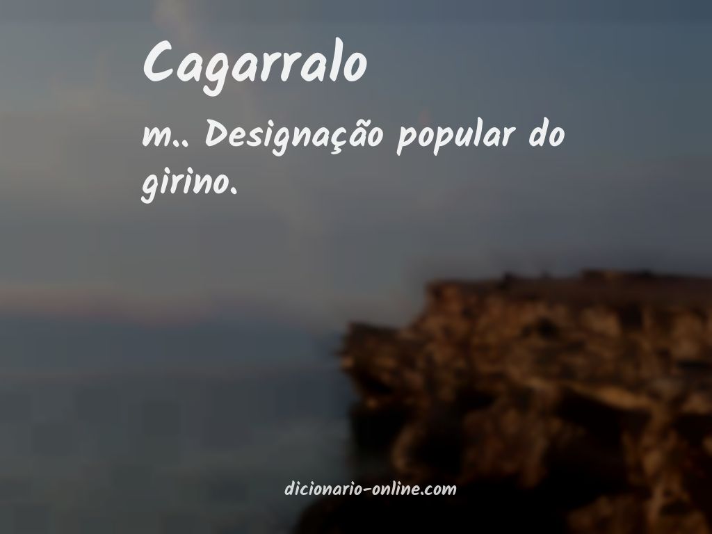 Significado de cagarralo