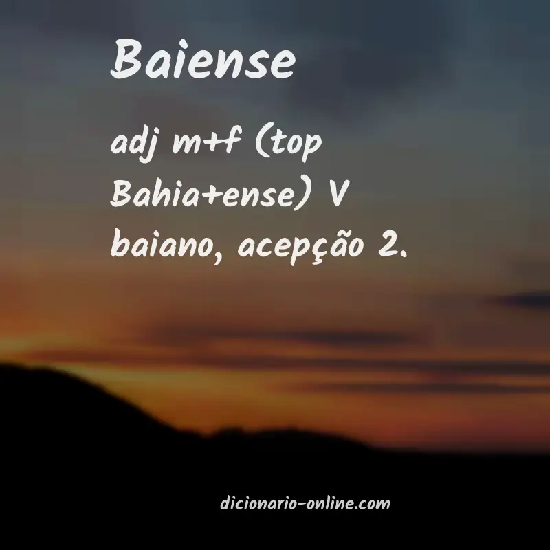 Significado de baiense