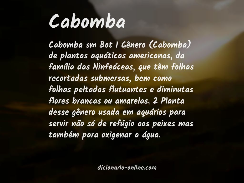 Significado de cabomba