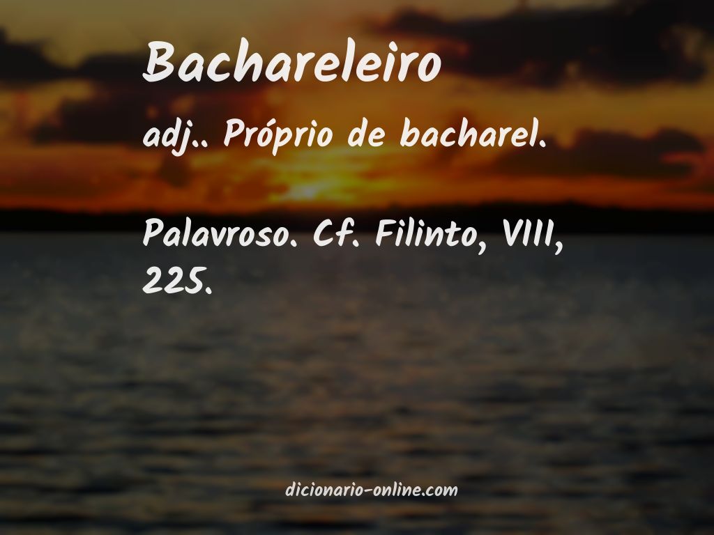 Significado de bachareleiro