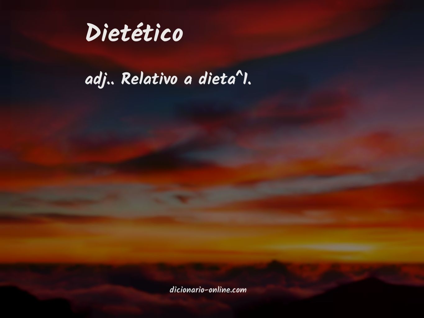 Significado de dietético