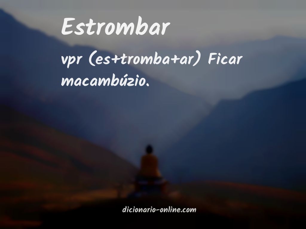 Significado de estrombar