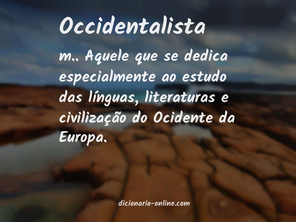 Significado de occidentalista