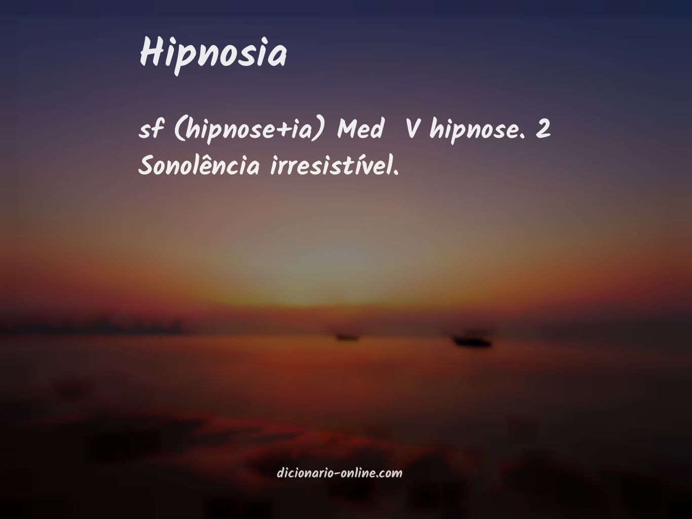 Significado de hipnosia