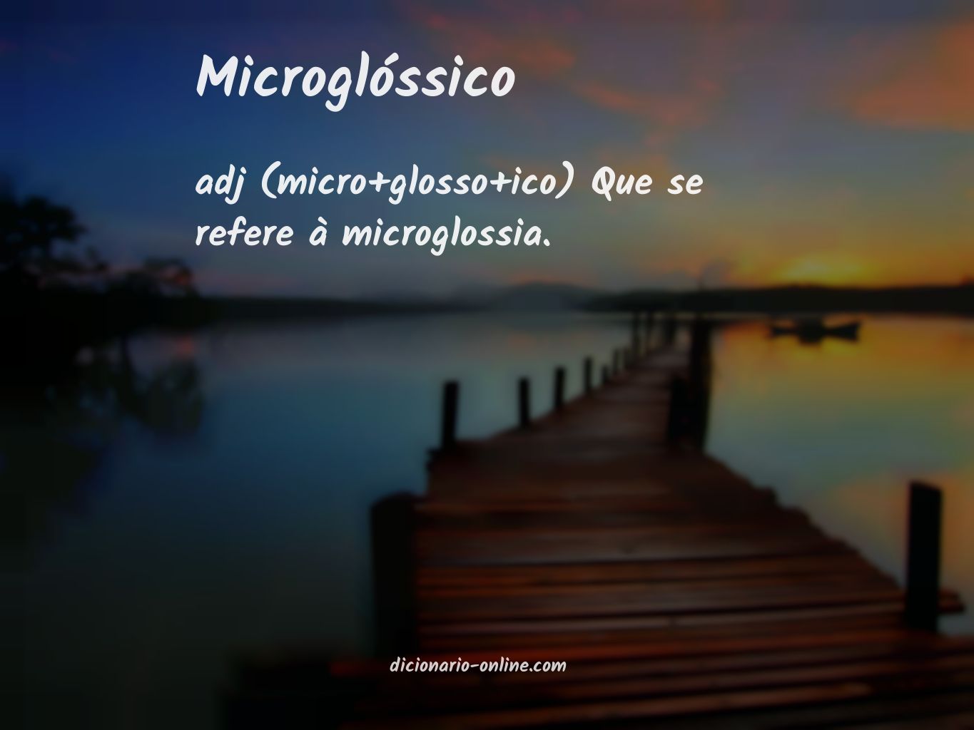 Significado de microglóssico