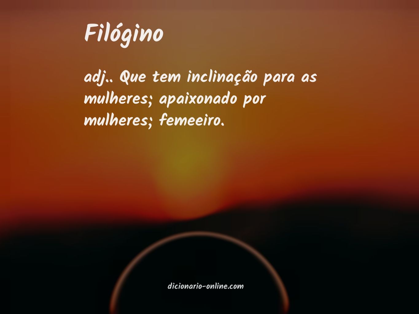 Significado de filógino