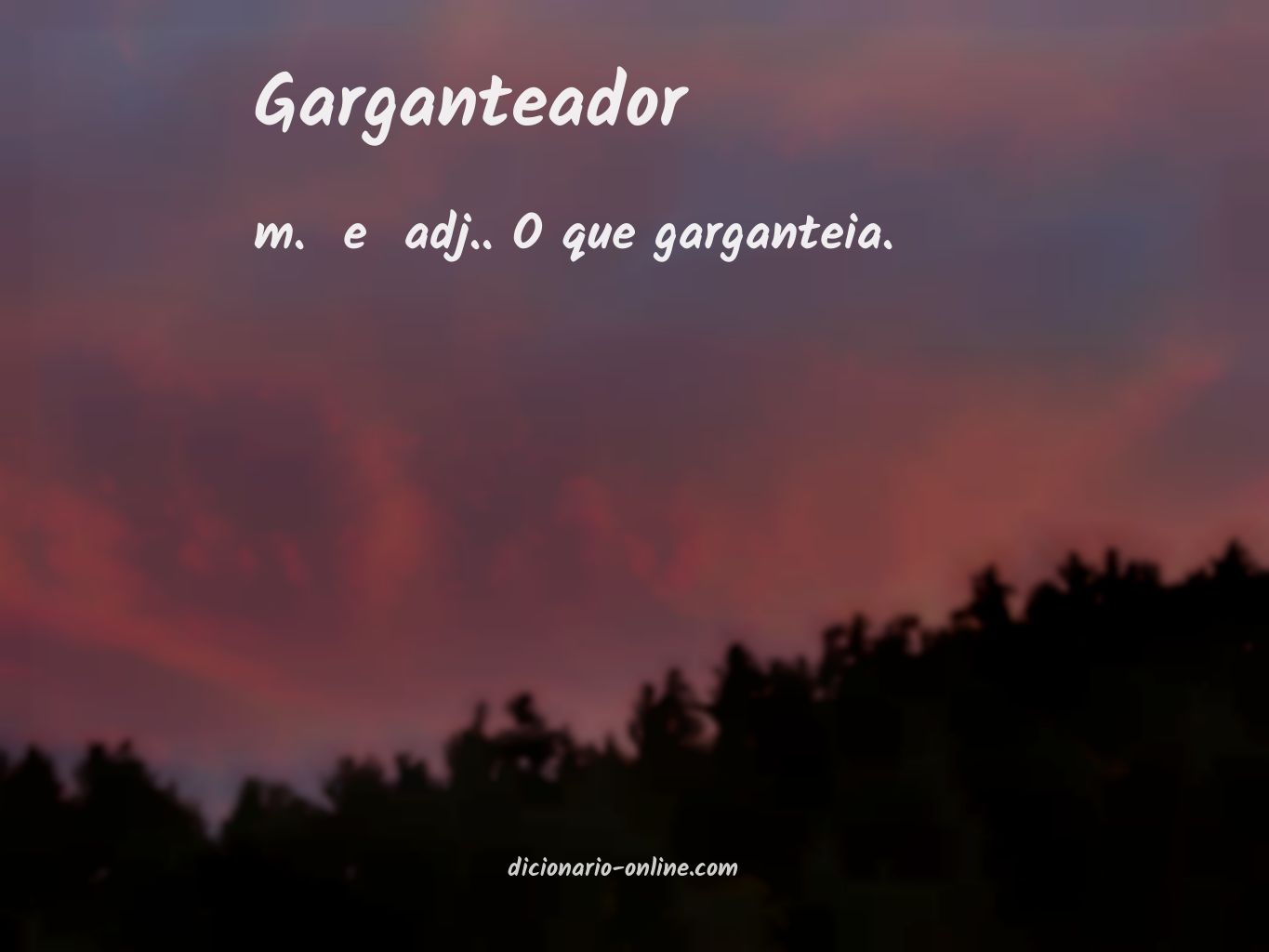 Significado de garganteador