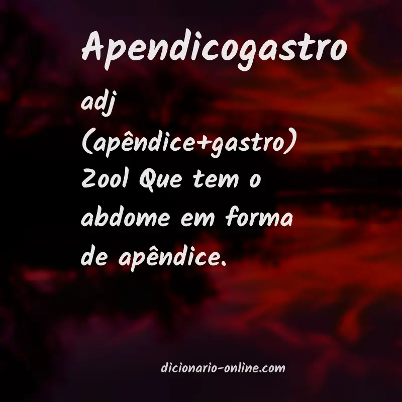 Significado de apendicogastro