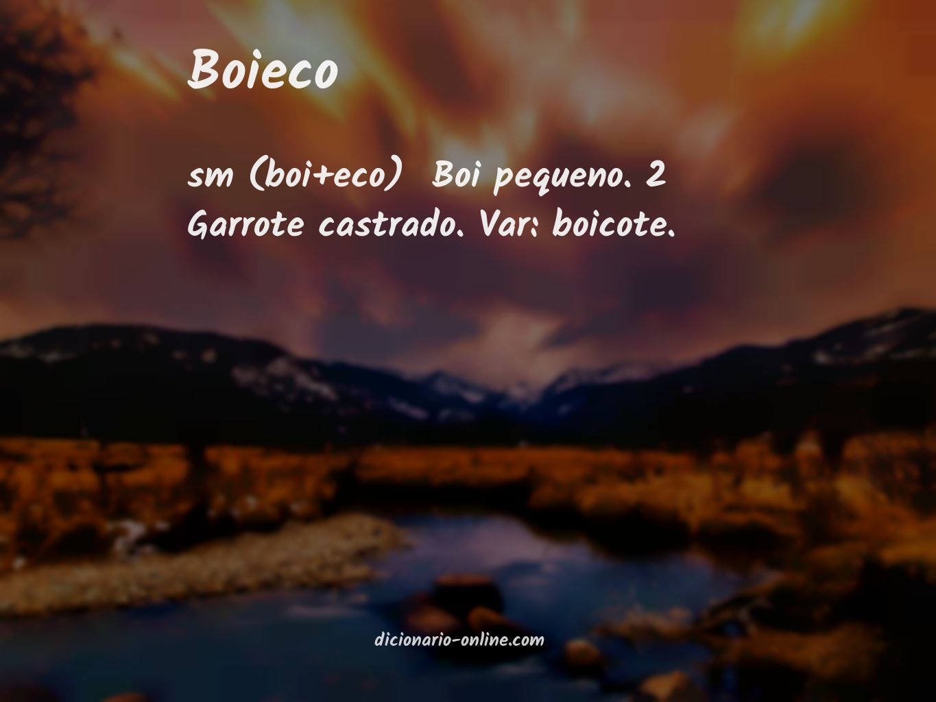 Significado de boieco