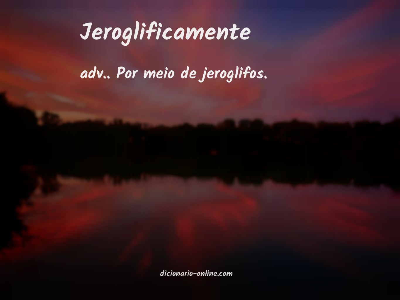 Significado de jeroglificamente