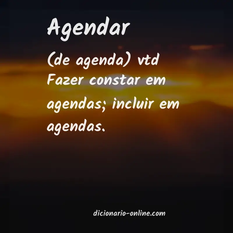 Significado de agendar