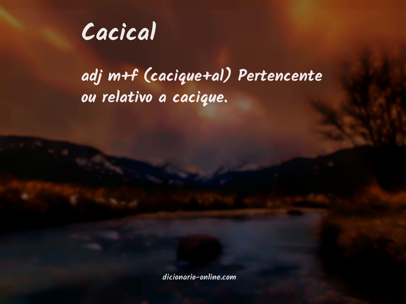 Significado de cacical