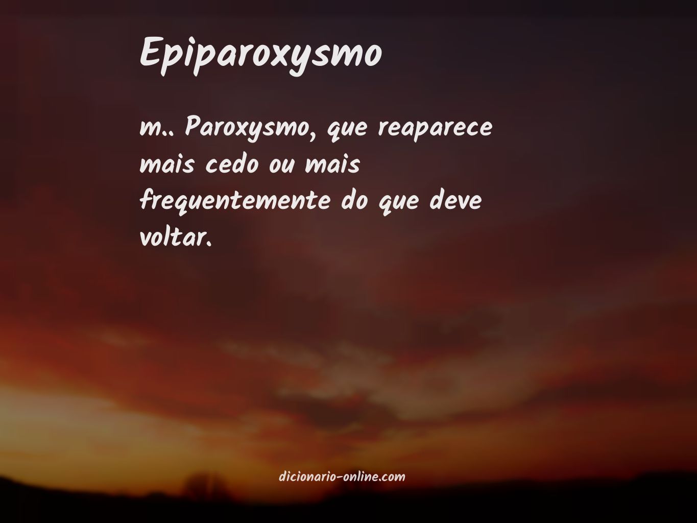 Significado de epiparoxysmo