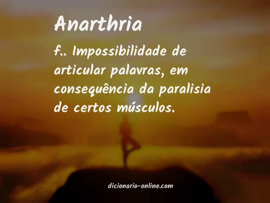 Significado de anarthria