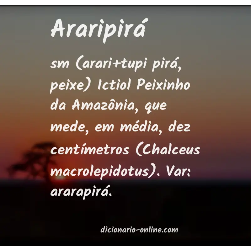 Significado de araripirá