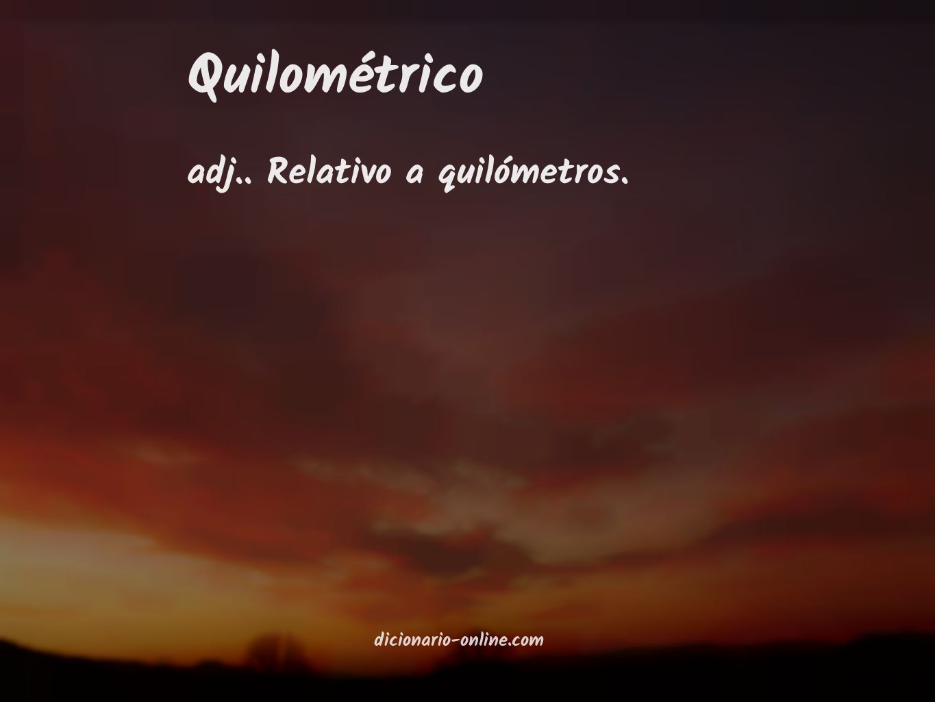 Significado de quilométrico