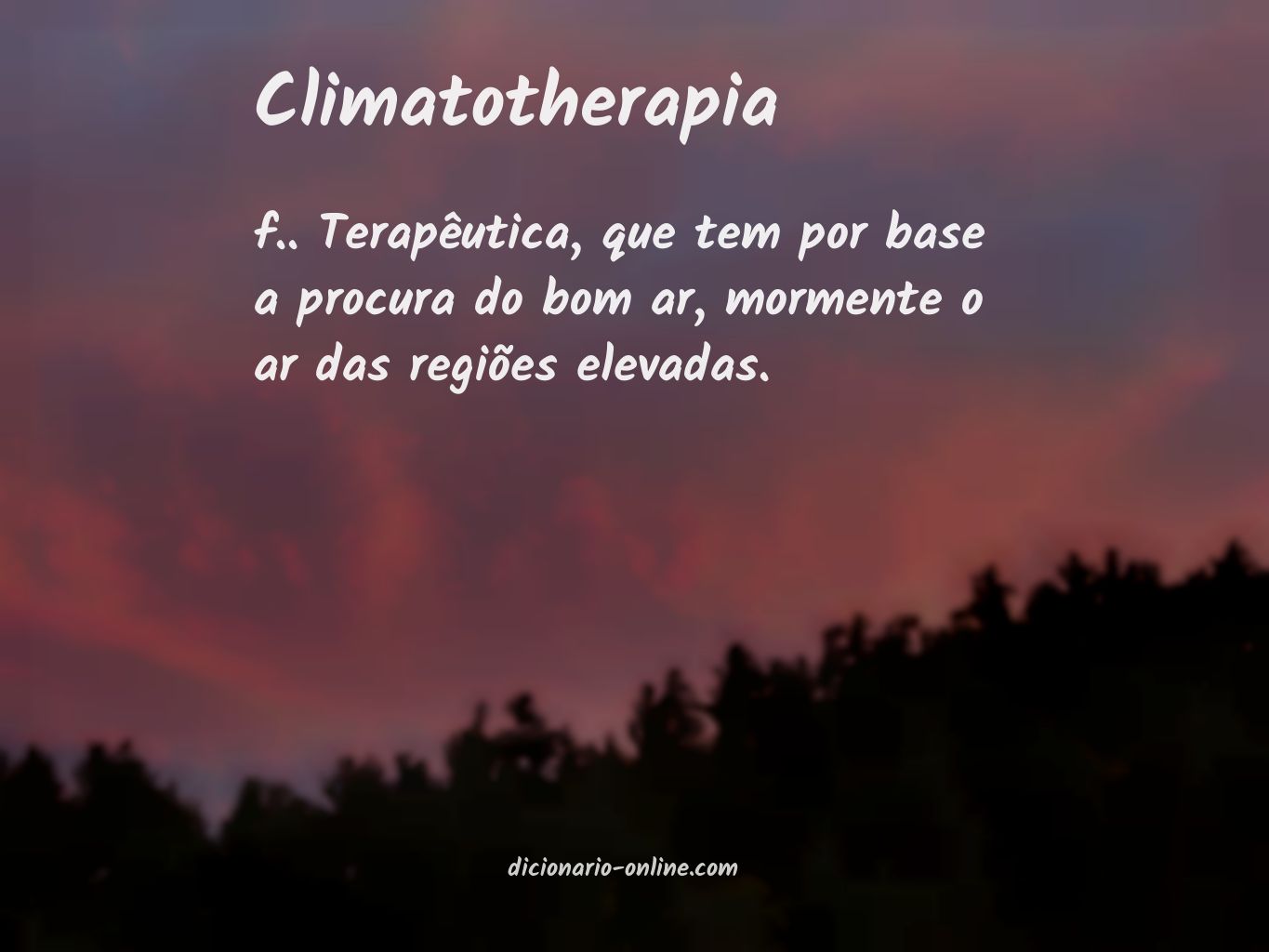 Significado de climatotherapia