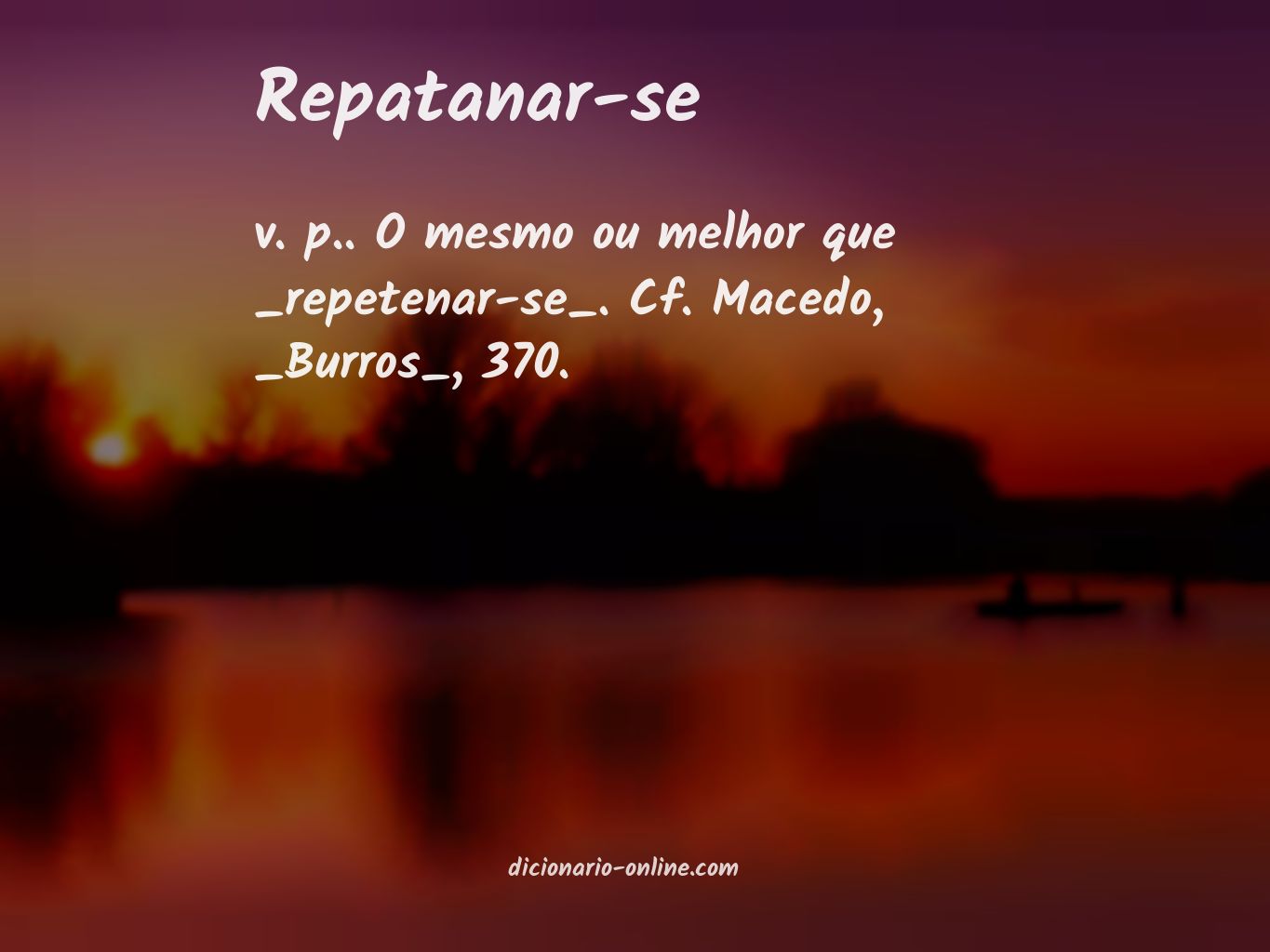 Significado de repatanar-se