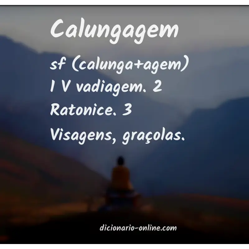 Significado de calungagem