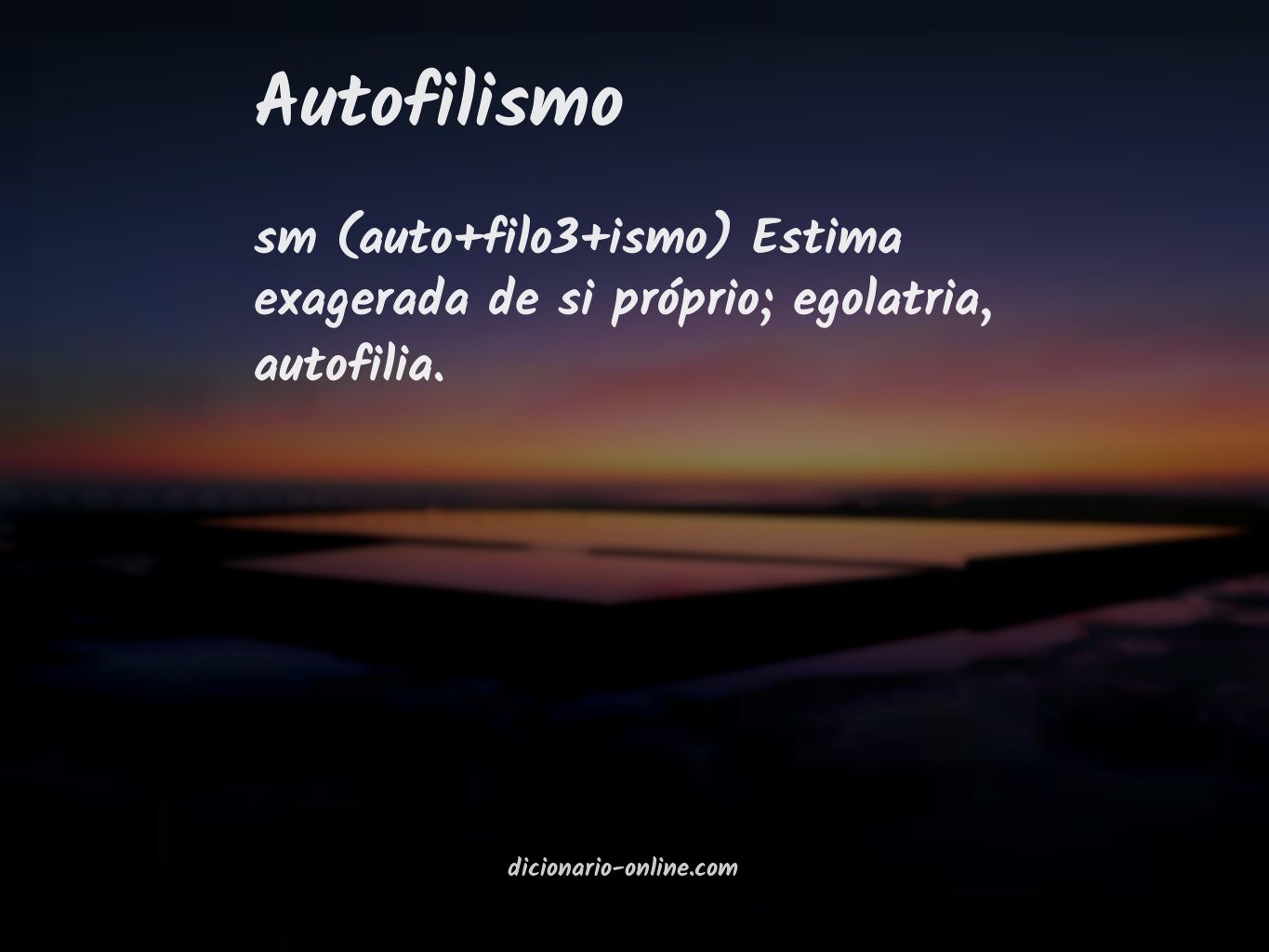 Significado de autofilismo