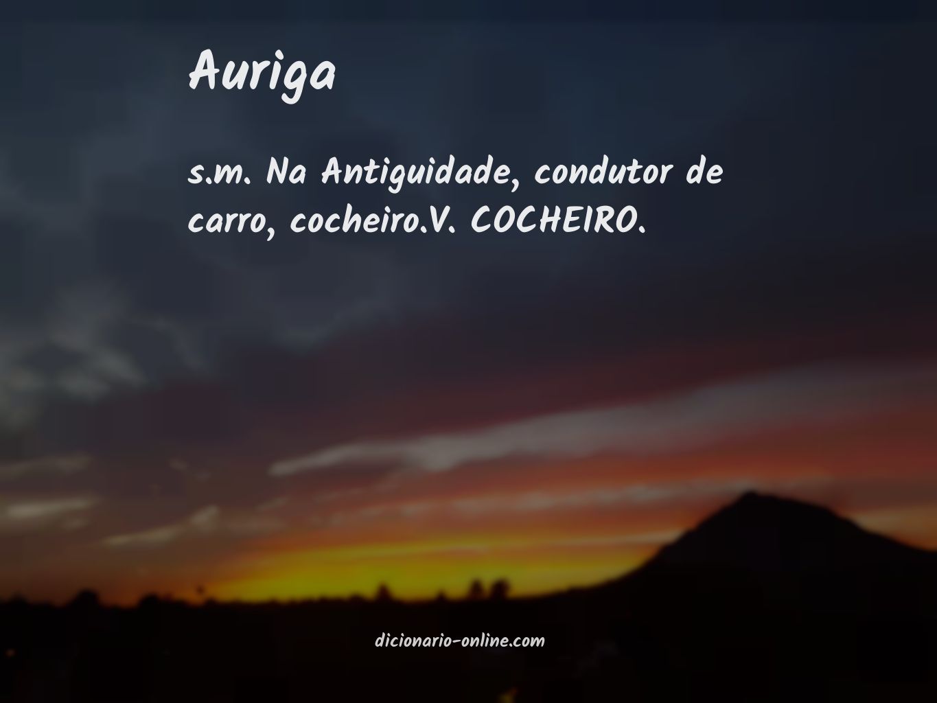 Significado de auriga