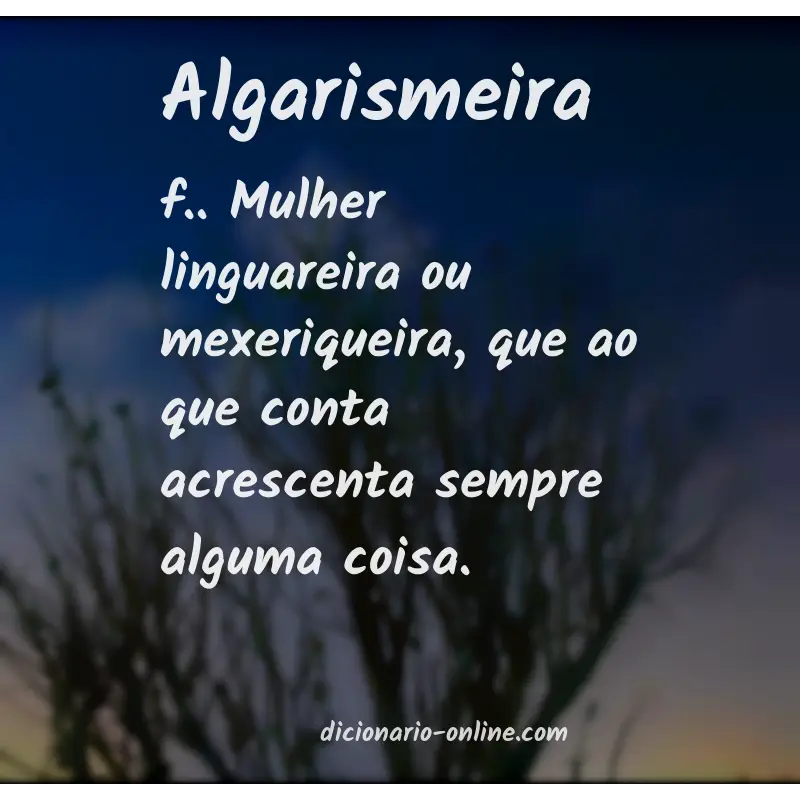 Significado de algarismeira