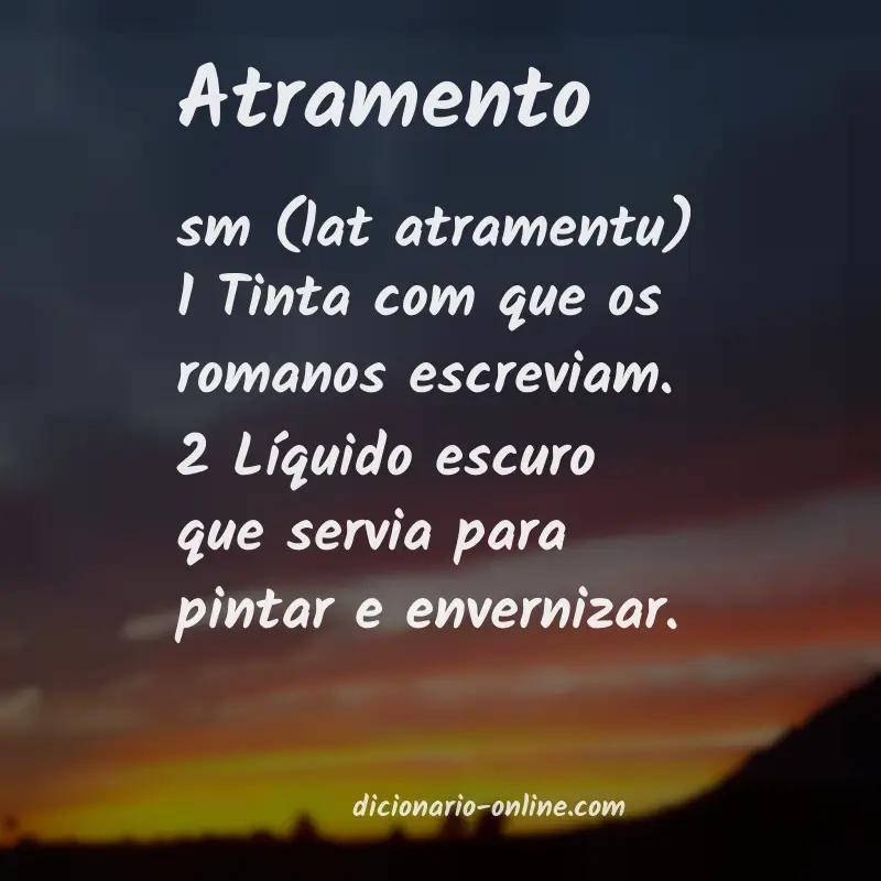 Significado de atramento