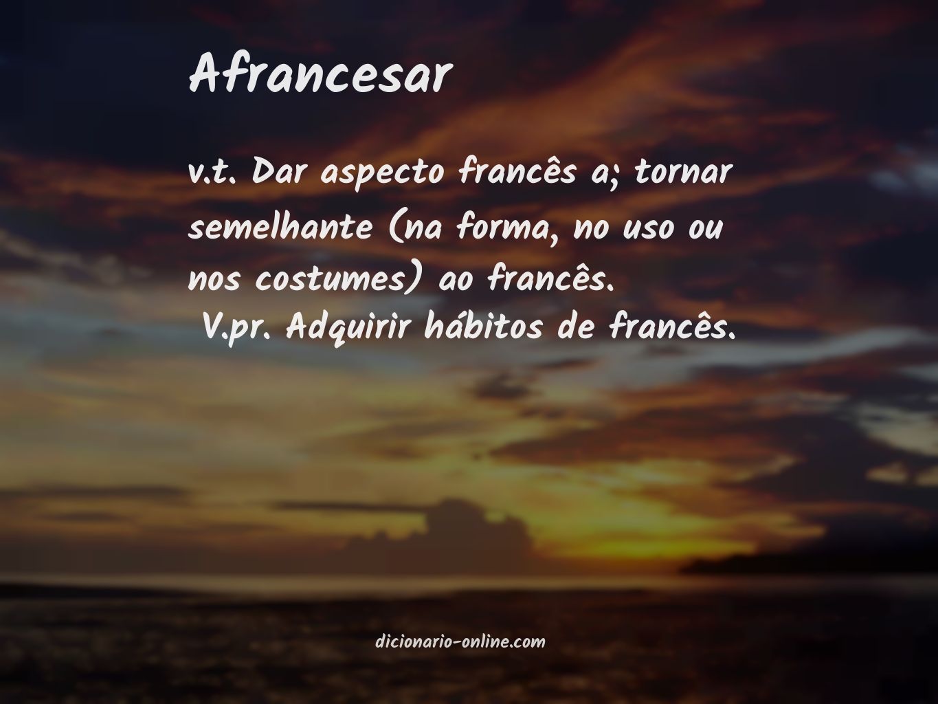 Significado de afrancesar