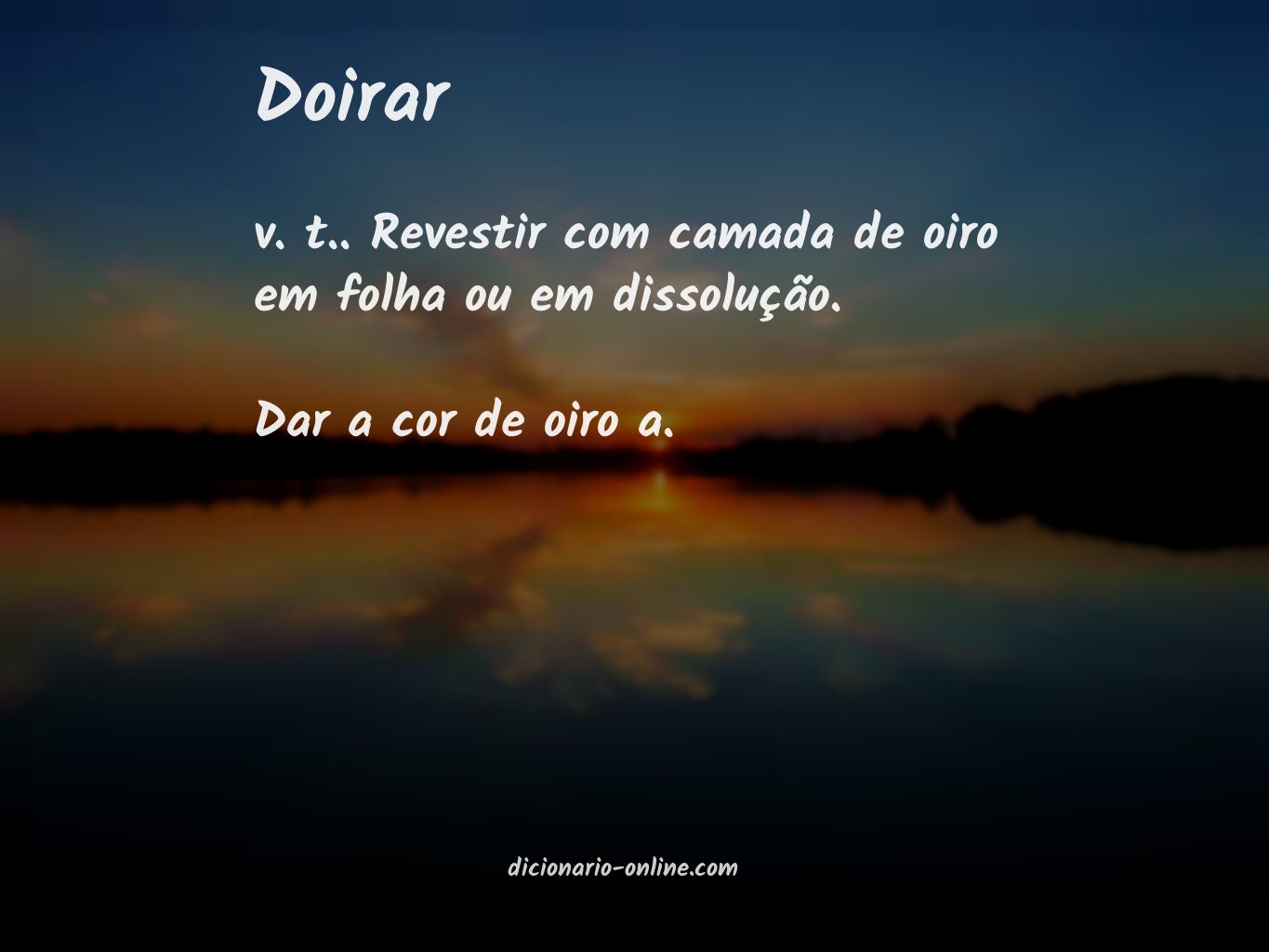 Significado de doirar