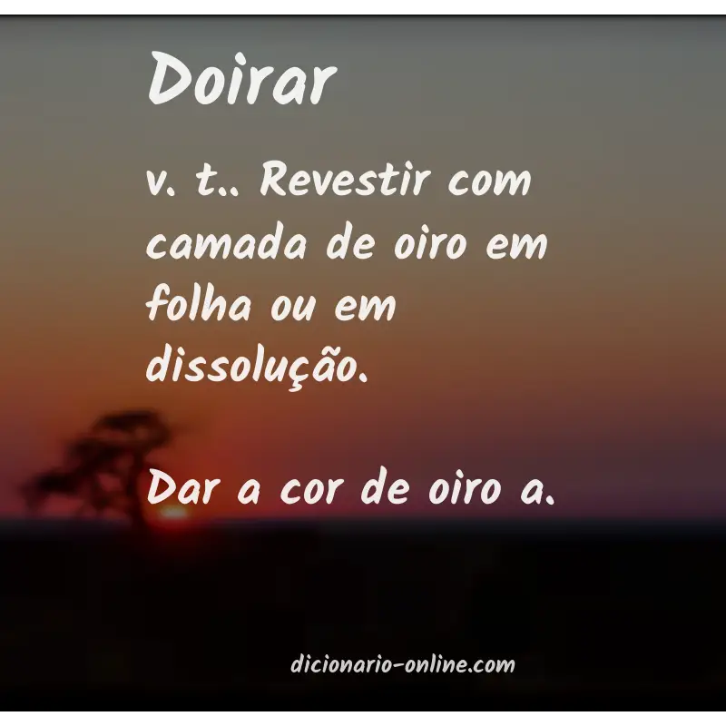 Significado de doirar