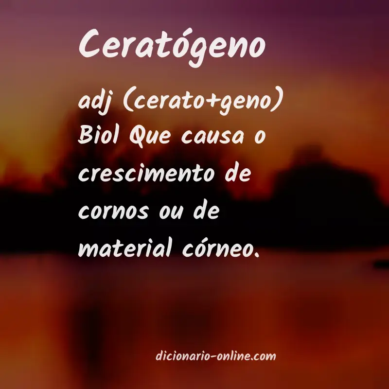 Significado de ceratógeno