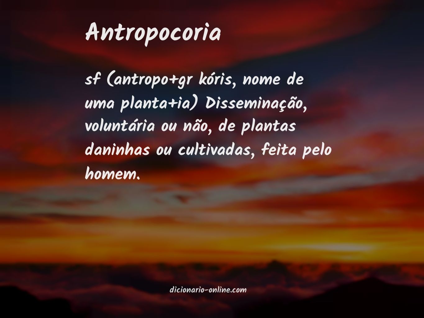 Significado de antropocoria