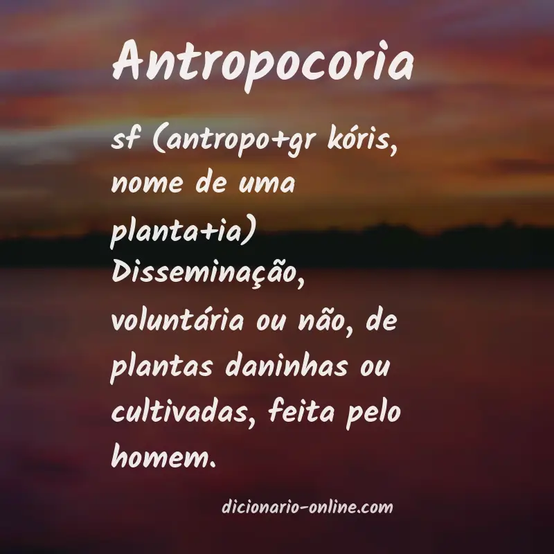 Significado de antropocoria
