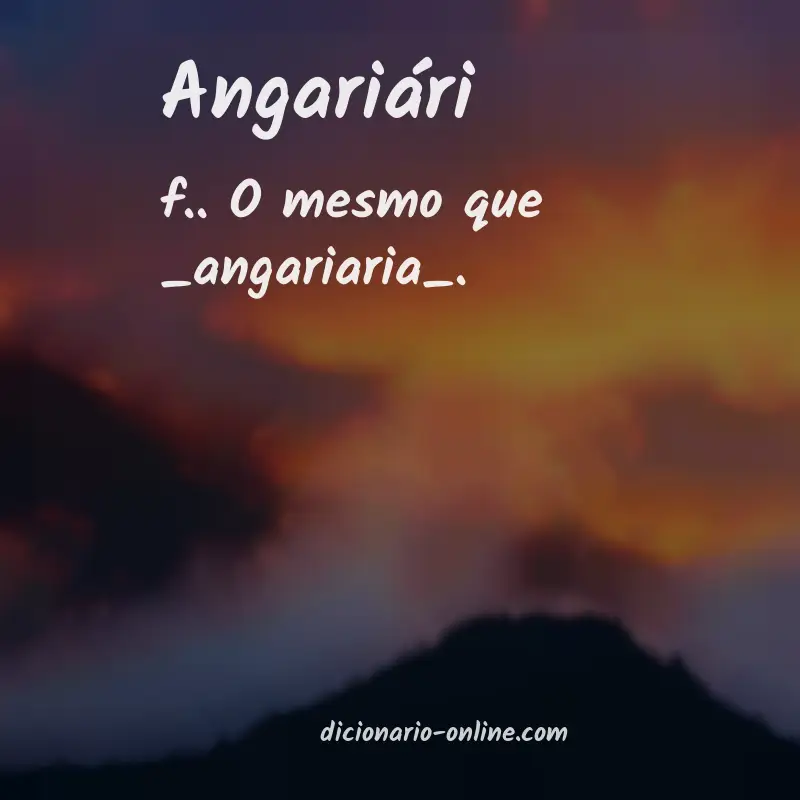 Significado de angariári