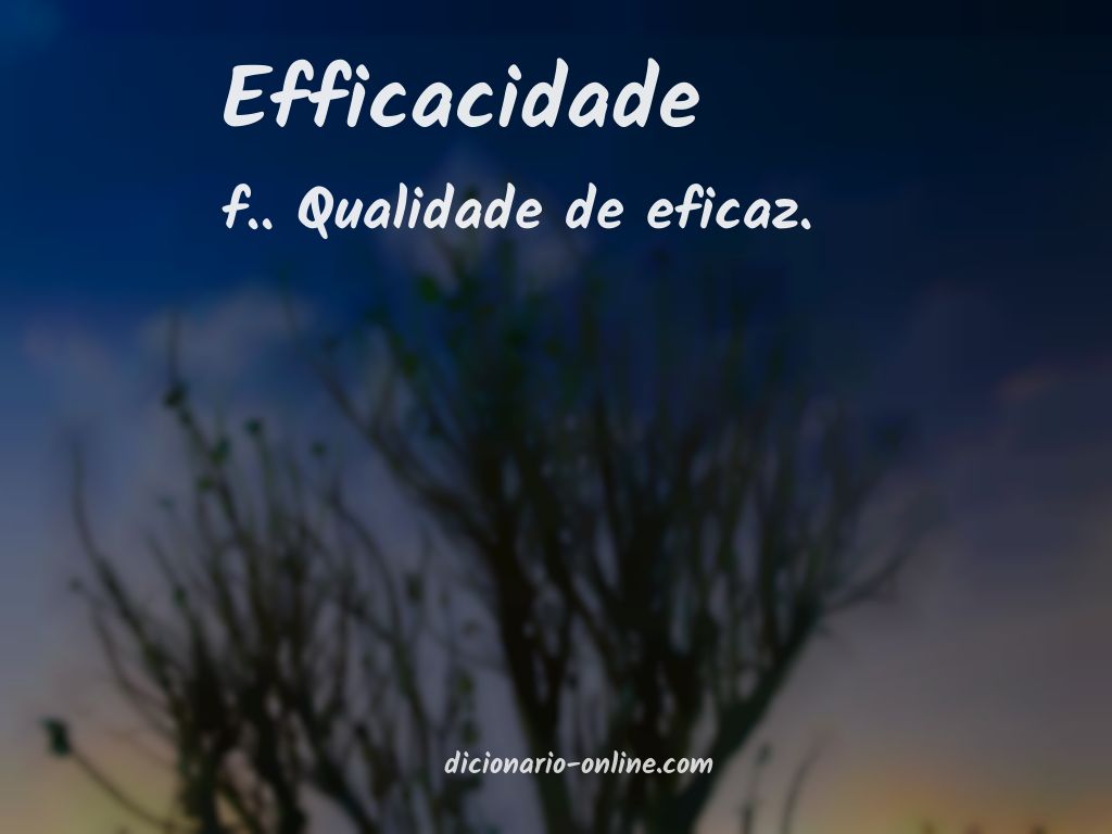 Significado de efficacidade