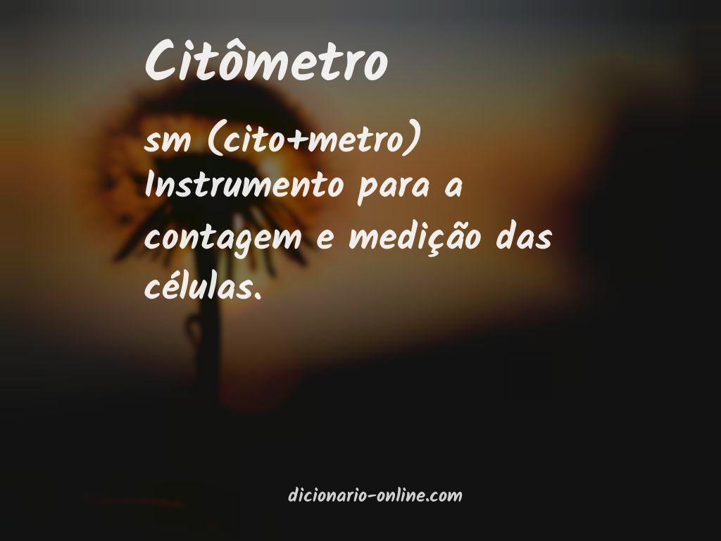 Significado de citômetro