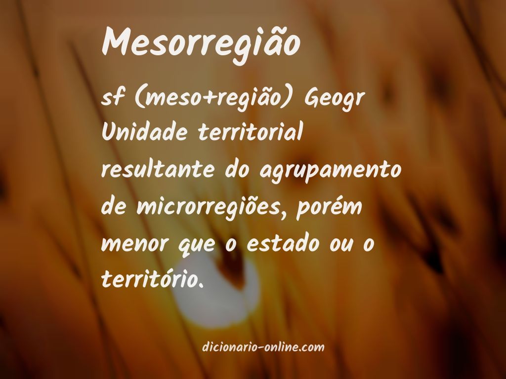 Significado de mesorregião