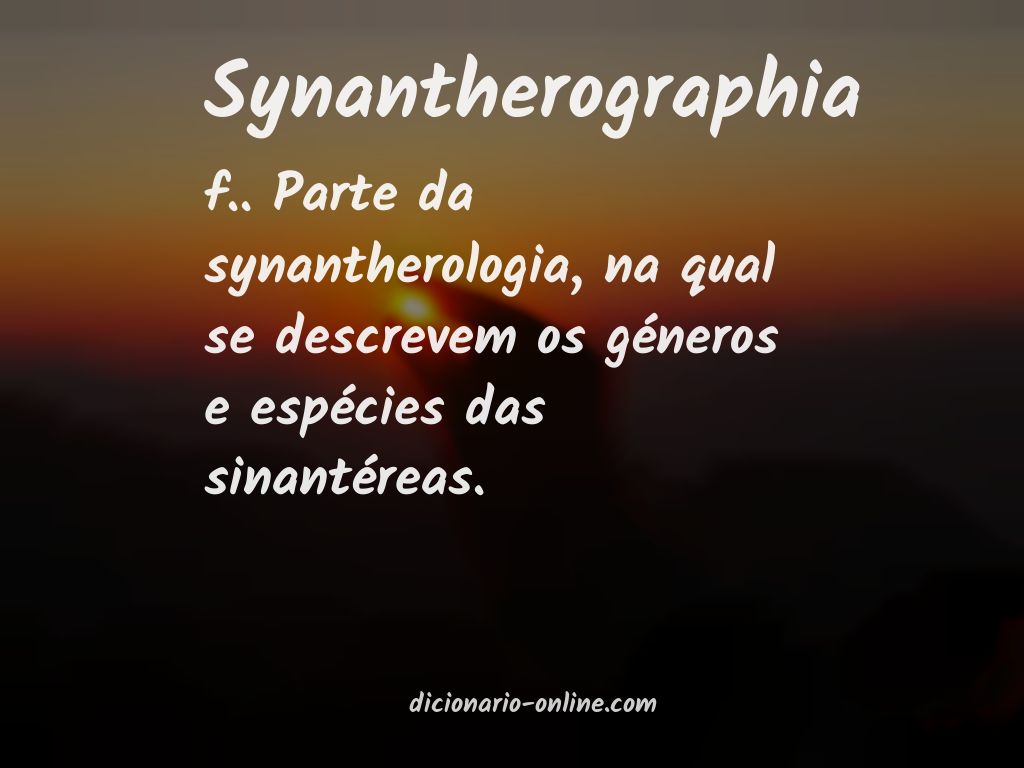 Significado de synantherographia